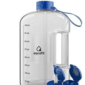AQUAFIT 1 Gallon Water Bottle With Time Marker - Large Water Bottle Gallon Water